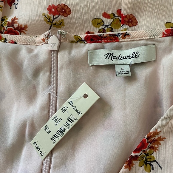 Madewell Tie Sleeve Ruffle Waist Midi Dress - Picture 4 of 6